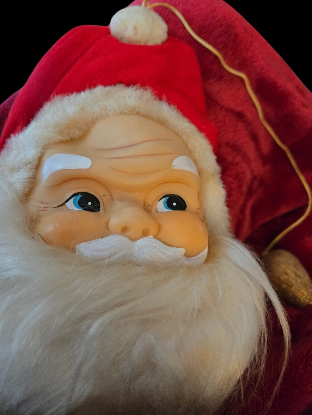 Vintage Christmas Santa Head Musical Japan Kitschy Music Box Decor Only 60'S MCM